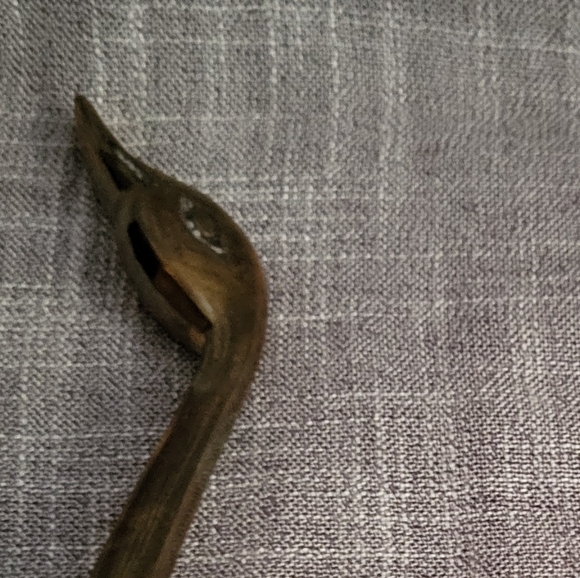 Vintage Brass Swan Figurine Set of 3 2 large 1 small northcraft - Picture 7 of 9